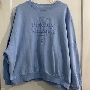 PacSun Light Blue Playboy Mansion Sweatshirt